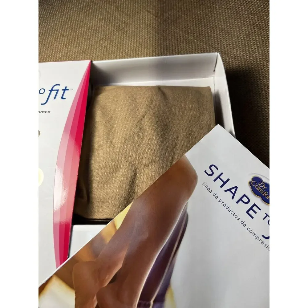 Dr. Comfort Shape to Fit Compression Hosiery-Size Large -Nude - 15-20 mmHg